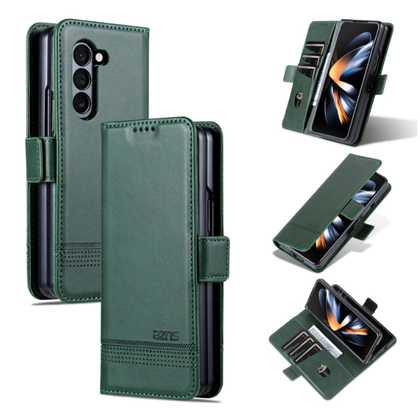 AZNS Magnetic Calf Texture PU Leather Wallet Case - For Samsung Galaxy Z Fold5 - mosaccessories